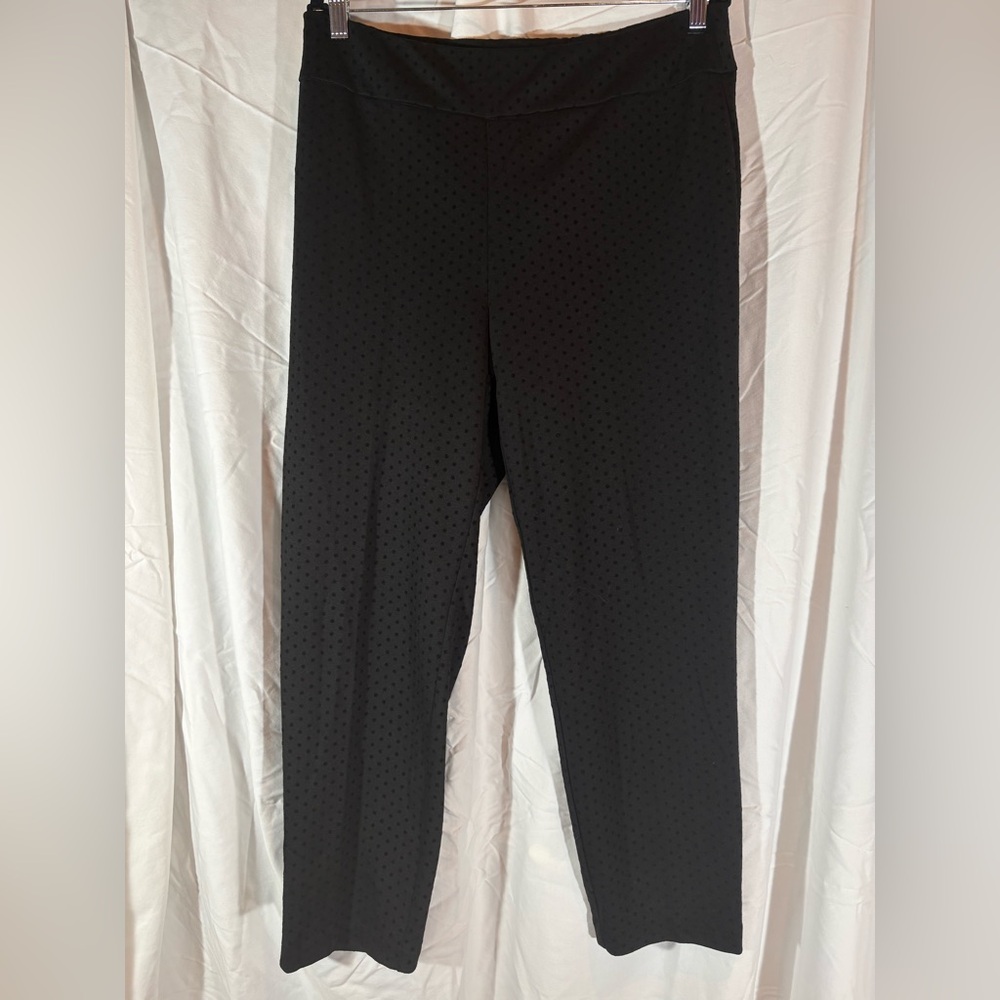 Elegant Black Textured Dress Pants